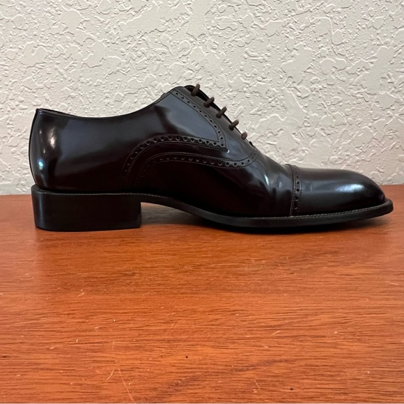 Bally Mens Dark Brown Cap Toe Oxfords Size 8.5 - Picture 6 of 16